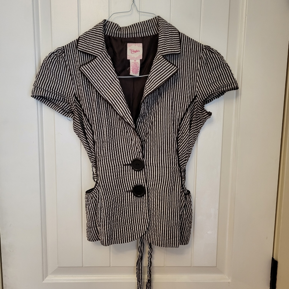 Candie's | y2k glitter stripes button down